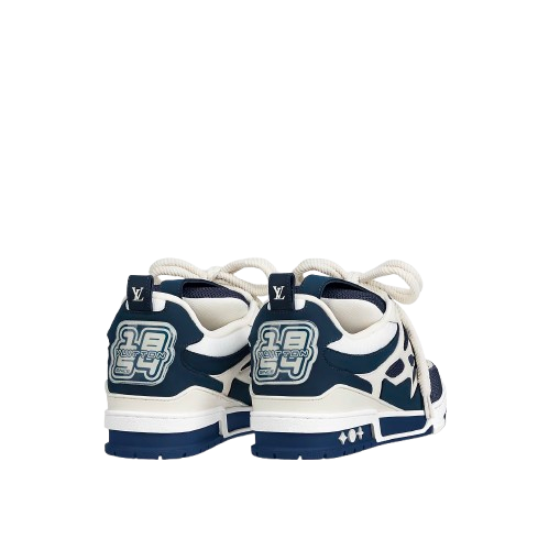 Skate bleu marine/blanc