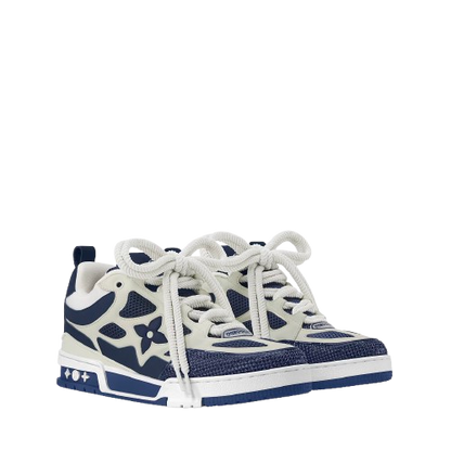 Skate bleu marine/blanc