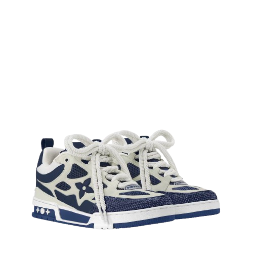 Skate bleu marine/blanc